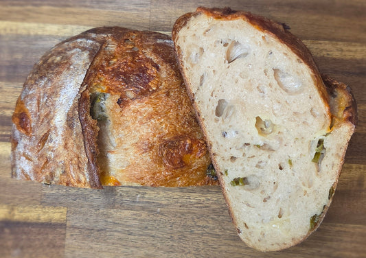 Jalapeno and Cheddar Sourdough Loaf